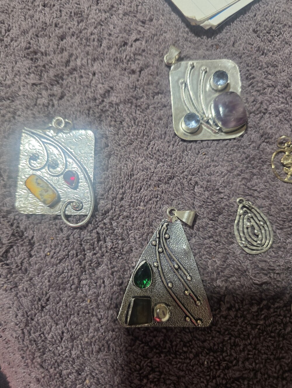 6 Different Silver Pendants Skmenwuth Gems - Picture 3 of 8